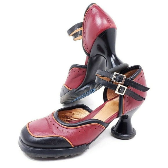 John Fluevog Other - John Fluevog Shoes Womens 10 Red Black Mary Jane